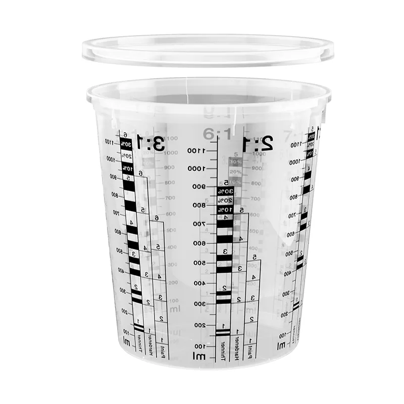 1370ml pp Automotive pingere miscentes calicem cum operculo